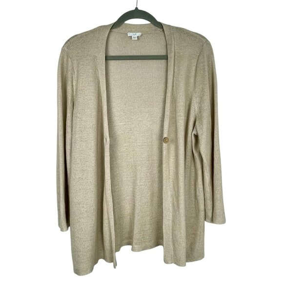 J. Jill Tan Cardigan Sweater - Picture 4 of 16
